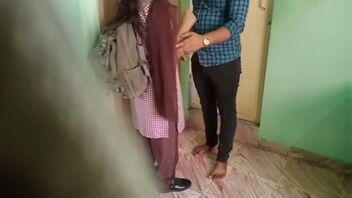 College students from India in homemade video with natural big tits and anal scenes.