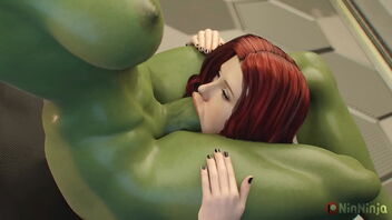 Black Widow and She Hulk in a hardcore vignette