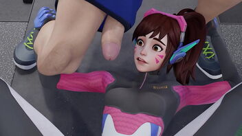 3D animated hentai video of D.Va getting instructed by a personal trainer.