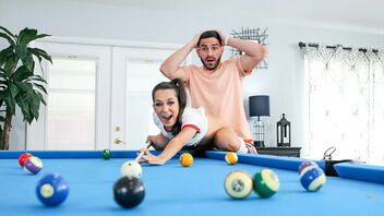 Teen step-siblings have a pool competition with a sexual reward on Fuckanytime