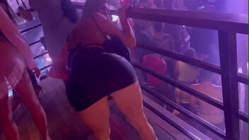 Beautiful blonde gets horny in the middle of the club