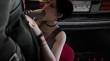 3D game sex scenes with Jill, Claire, and Leon from Resident Evil series