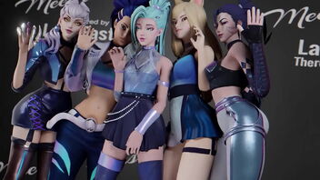 League of Legends backstage joy with 3D animated teen hentai