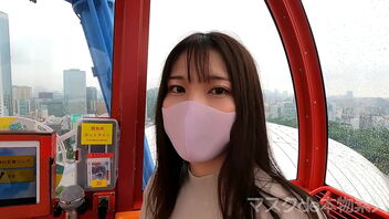 Cool shemale, deep and blow job on the Ferris wheel, real amateur Hooded beauty, Junior Miss Campus