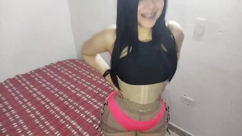 Small girl from Colombia becomes an adult star in this video.