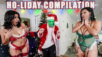 Bang Bros Christmas compilation of hot sex scenes with big tits and big ass