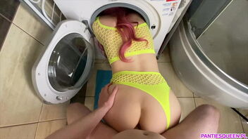 My stepmother got stuck in the washing machine and that is why I had to have fuck-fest with her.