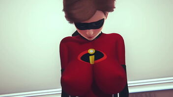 Helen Parr has a hot scene with Zel the Elf in this parody of The Incredibles.