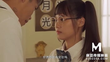 Very first time innocent looking Asian schoolgirl gets naughty with her teacher.