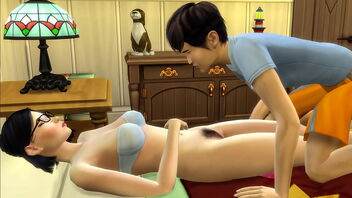 A young and virginal Japanese man who has just woken up after a masturbation session decides to go and see his step mother who is laying on the couch naked. He is a virgin and that is why he is curious to see her private part and gives her oral sex.