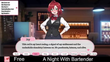 2D animated erotic game: A night with a bartender